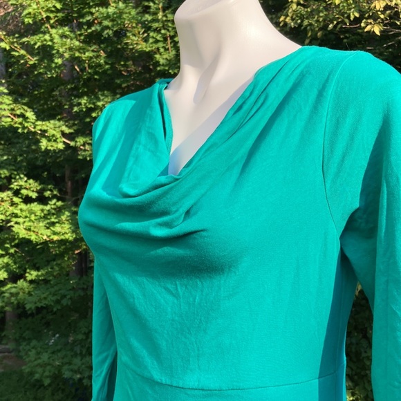 Green J Crew cowl neck knit dress size S - Picture 3 of 8